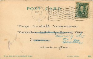 c1905 Split View Postcard; Fishing Fleet & West Astoria OR Posted