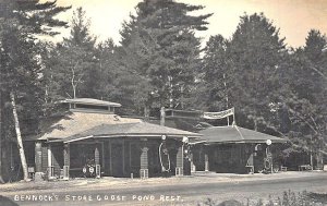 Goose Pond ME Bennock's Store Tydol Gas Station Pumps Real Photo RPPC Postcard