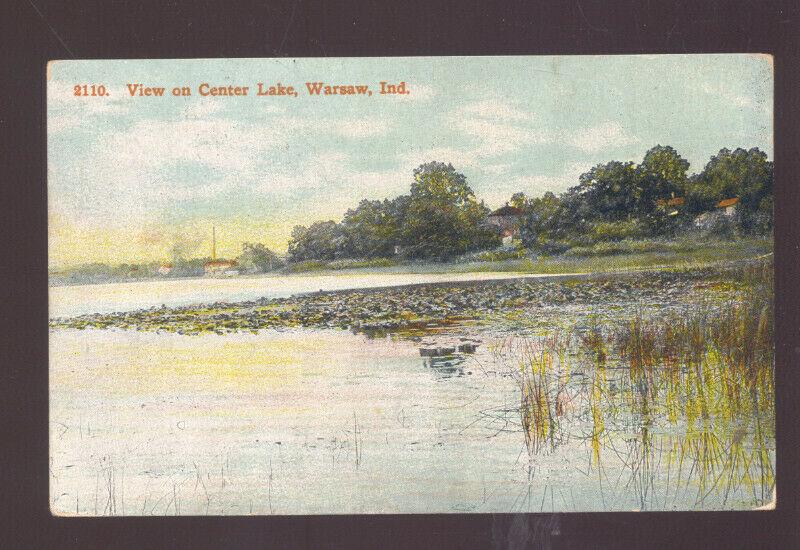 WARSAW INDIANA CENTER LAKE VIEW VINTAGE POSTCARD BUCHANAN MICH.