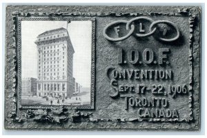 1906 Trader's Bank Toronto Ontario Canada IOOF Convention Darker Postcard