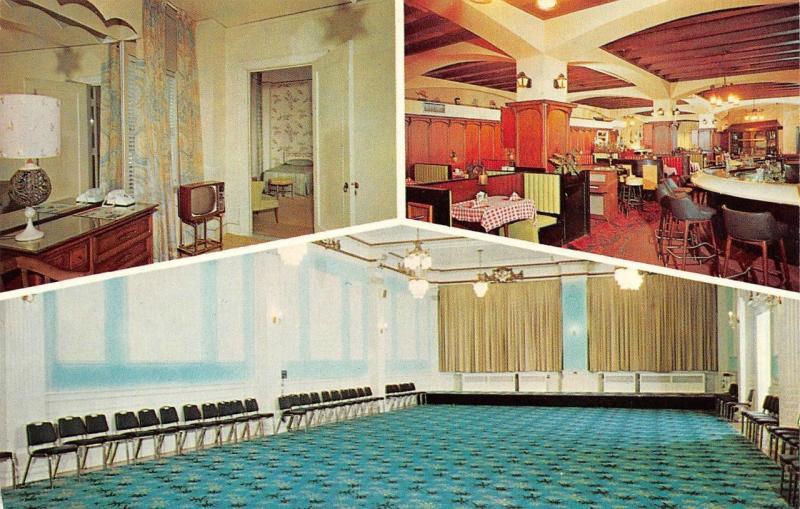 NY, New York  HOTEL UTICA  Room~TV~Coffee Shop~Banquet Room  c1950's Postcard
