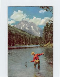Postcard Fishing in cold clear mountain streams Pacific Northwest USA