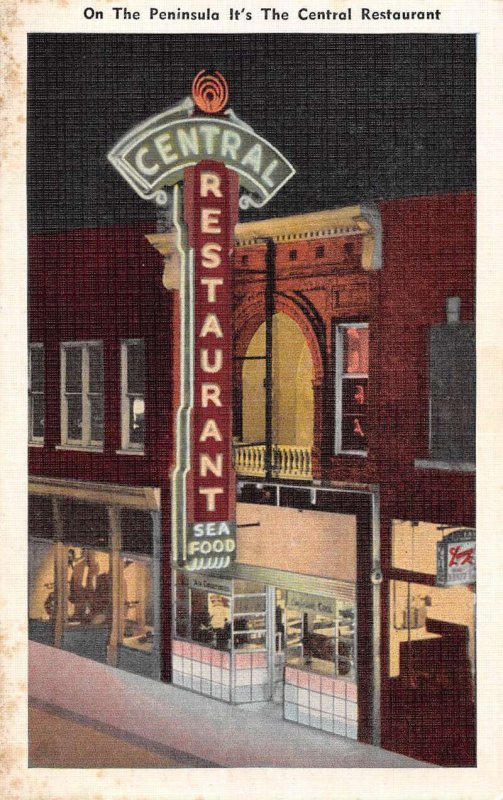 Hampton Virginia Central Restaurant Vintage Postcard AA36017