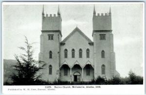 METLAKATLA, Alaska  AK   NATIVE CHURCH  ca 1910s-20s   Postcard