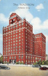 THE MADISON Atlantic City, NJ Hotel ca 1940s Vintage Linen Postcard