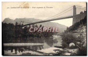 Old Postcard Suspension Bridge Tarrasac Lamalou les Bains