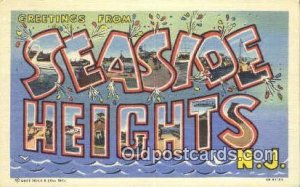 Seaside Heights, NJ USA Large Letter Town Unused 