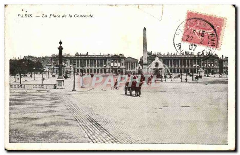 Paris - 8 - Place de la Concorde - Old Postcard