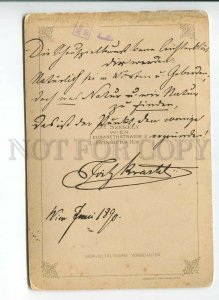 3184352 AUTOGRAPH Fritz KRASTEL German ACTOR 1890 CABINET PHOTO