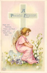Ellen H Clapsaddle, Easter Greetings Holiday Writing on back 