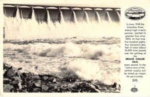 Real Photo,  Dam View, 595, Grand Coulee Dam, Columbia River, WA,  Old Postcard