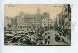 426375 POLAND WARSZAWA Stare miasto market Vintage postcard