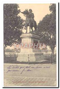 Montereau Old Postcard Statue of Napoleon 1st