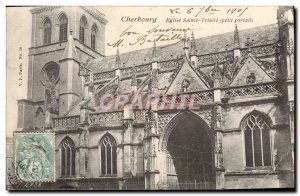 Postcard Cherbourg Old Church St. Trinite