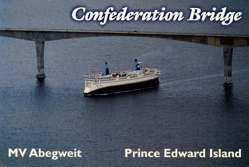 Canada - Prince Edward Island. Confederation Bridge and MV Abegweit