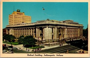 Vtg Indianapolis Indiana IN Federal Building Street View 1960s Postcard