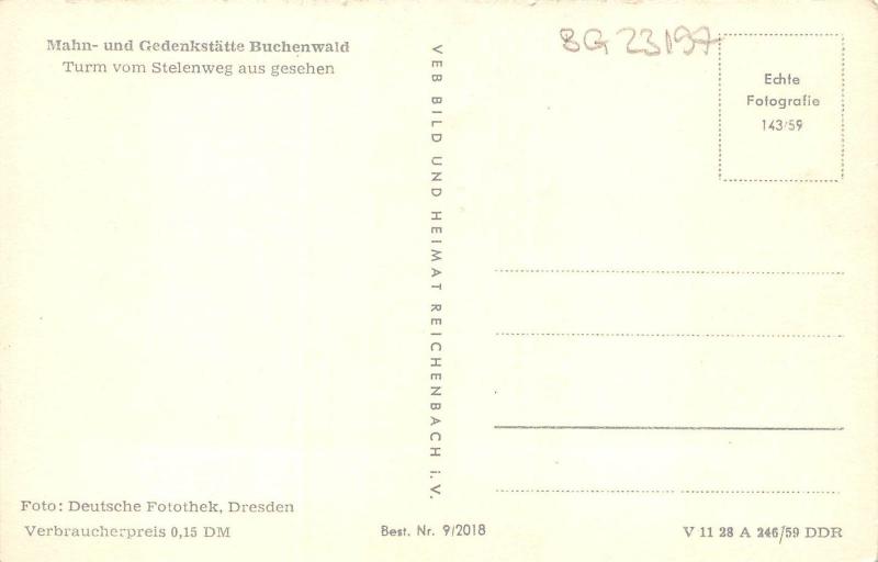 BG23197 turm vom stelenweg  mahn gedenkstatte buchenwald  germany CPSM 14x9cm