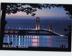 Postcard Magnificent Mackinac Bridge Michigan USA