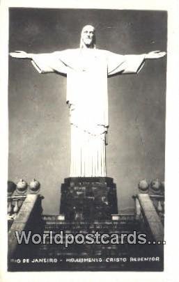 Monumento Cristo Redentor Rio De Janeiro Brazil Postal Used Unknown 