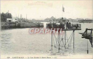 Postcard Old Saint Malo Pont Roulant Maree Haute