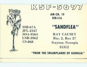 comic - QSL HAM RADIO CARD Guyton Georgia GA t0855