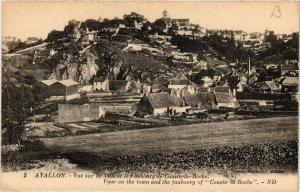 CPA AVALLON Vue sur Faubourh de COUSIN-le-Roche View on the town (657207)
