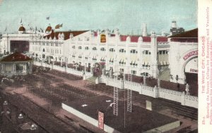 Vintage Postcard 1910's White City College Inn Restaurant Vaudeville Chicago ILL