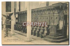 Old Postcard Solesmes Abbey Choir Stalls of the Abbey Church