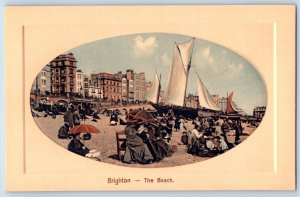 Brighton and Hove England Postcard The Beach c1920s Plate-marked Opal Tuck Art