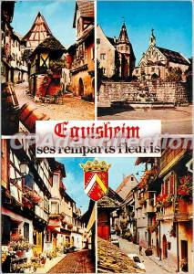 Modern Postcard Eguisheim (Upper Rhine) Historical town on the road to Alsace...