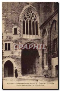 Old Postcard Avignon Popes' Palace Entrance Chapels and Loggia