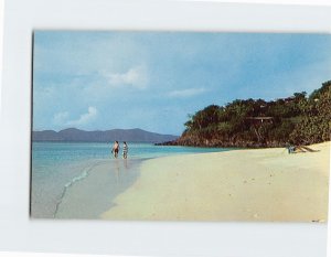 Postcard Trunk Bay Beach, Virgin Islands National Park, U. S. Virgin Islands