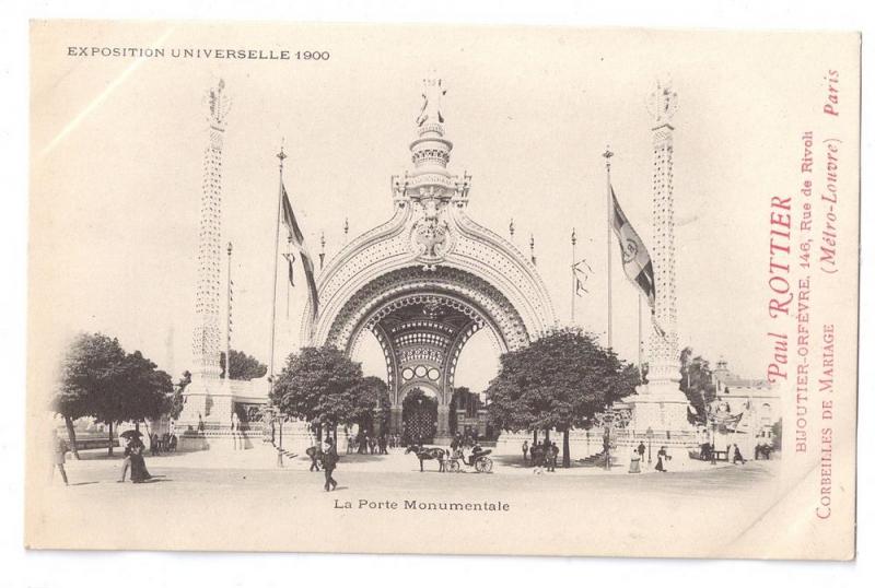 Paris Expo 1900 Porte Monumentale Advert Jeweler UDB 