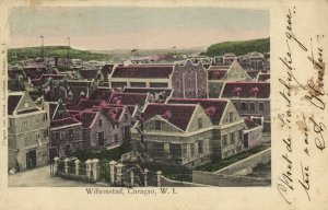 curacao, W.I., WILLEMSTAD, Panorama with Synagogue (1900s) Judaica Postcard