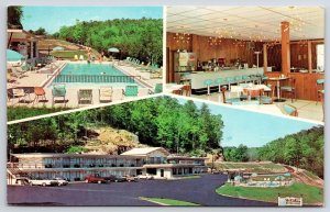 Vintage Postcard Holiday Motor Lodge Pool & Restaurant Parkers Lake Kentucky KY