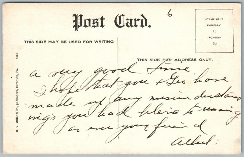 MT. POCONO PA MAIN STREET ANTIQUE POSTCARD