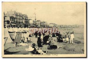 Old Postcard Les Sables D & # 39Olonne The Beach