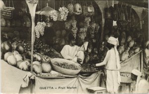 PC PAKISTAN, QUETTA, FRUIT MARKET, Vintage Postcard (b43184)