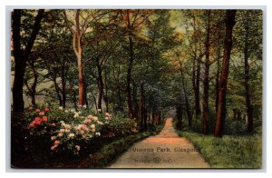 Path Through Queens Park Glasgow Scotland United Kingdom UNP DB Postcard S14