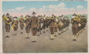 Military Postcard Life in the US Army Cantonment Regimental Band