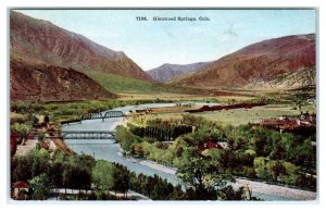 GLENWOOD SPRINGS, CO ~ River, BRIDGES & VALLEY c1910s Garfield County  Postcard