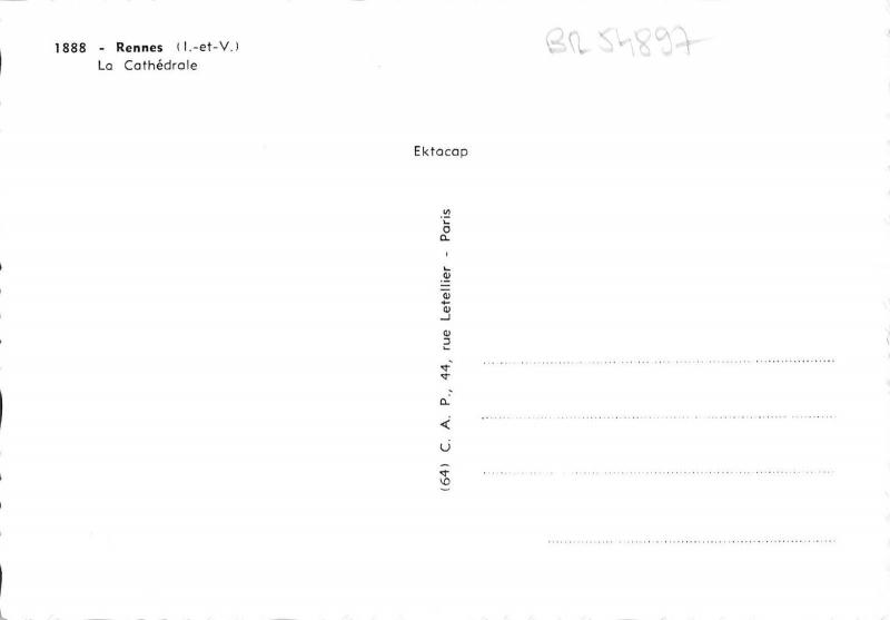 BR54897 La cathedrale Rennes france