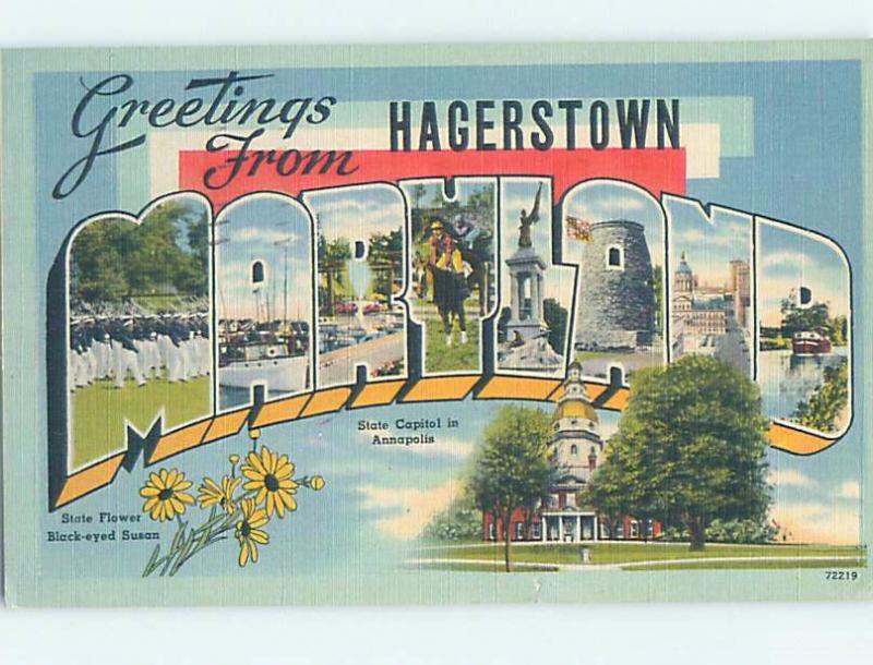 Linen BIG LETTERS Hagerstown Maryland MD ho7127