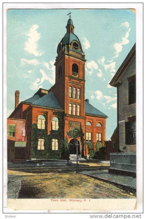 Town Hall, Warren, Rhode Island, PU-1908