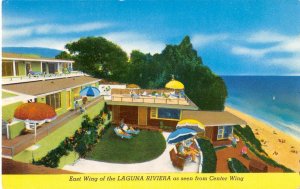 Laguna Beach, California LAGUNA RIVIERA APT. HOTEL c1950s Vintage Postcard