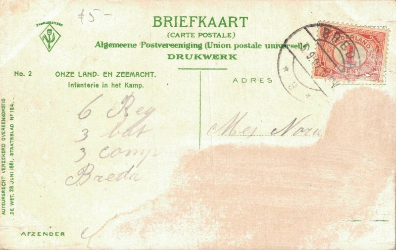 Military Netherlands World War 1 Infantry in the Camp 06.51