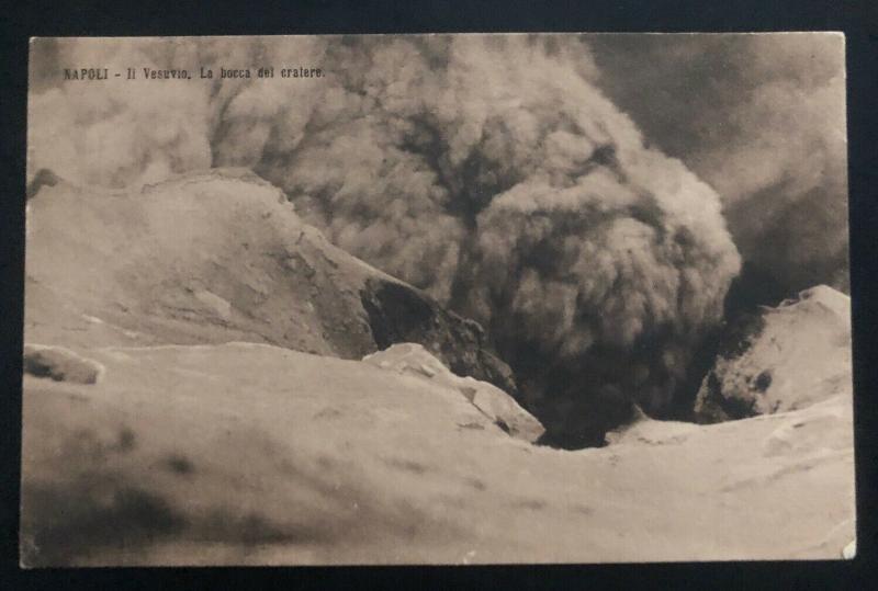 Mint Italy Real Picture RPPC Postcard Napoli Vesuvius Volcano Crater