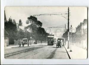 416244 UK TRAM on street Old photo postcard