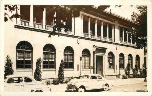 1940s Elk's Temple Spokane Washington autos RPPC real photo postcard 9535