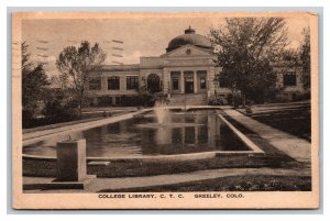 Vintage 1924 Postcard College Library Colorado Teacher’s College Greeley CO
